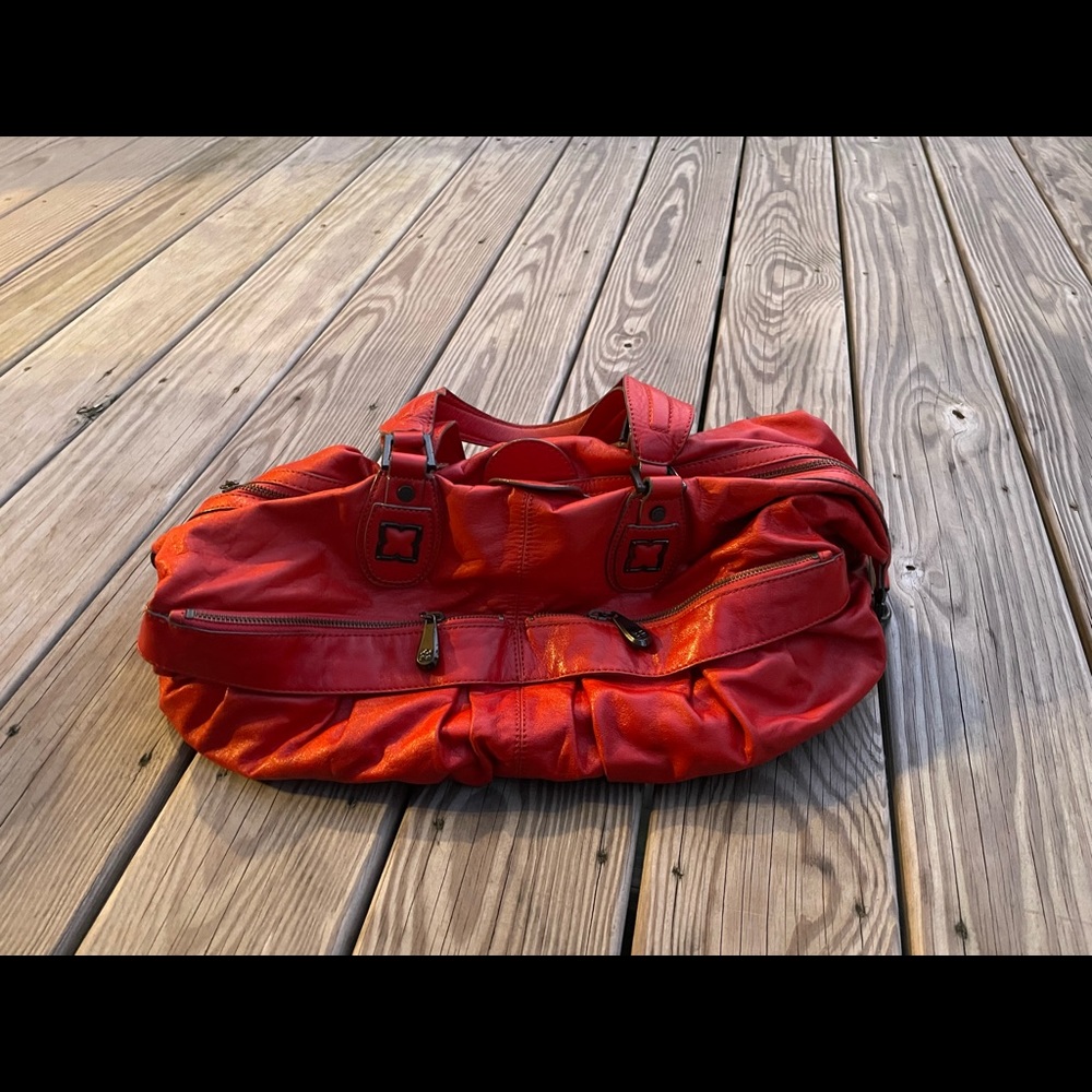 BCBGMAXAZRIA Red leather handbag